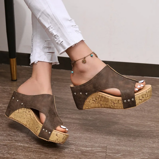 RetroChic Roman Wedges