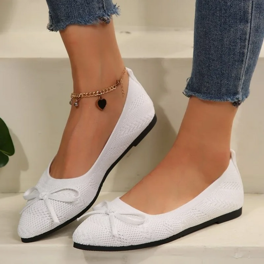 2025 Knitted Breathable Pointed-Toe Flats