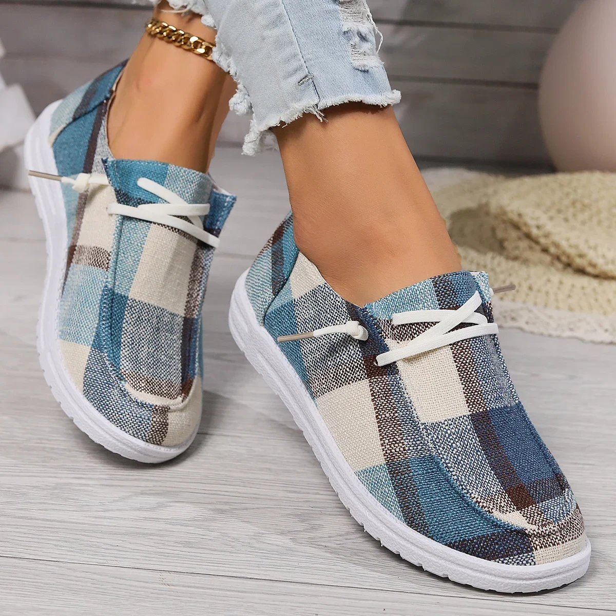 Lightweight Canvas Slip-On Sneakers