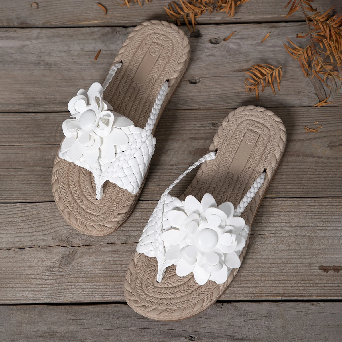 Boho Flower Flip Flops